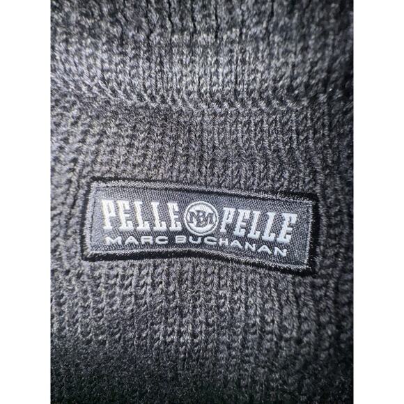 Vintage Pelle Pelle Marc Buchanan Embroidered Black Sweater Wool Blend Sz XL Men - Picture 3 of 4